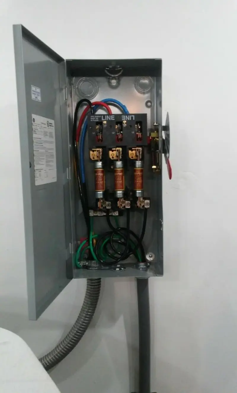 Three-phase disconnect switch installed for Electrical Wiring & Rewiring in Rathdrum